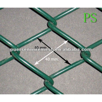 40 * 40 PVC Coated Chain Link Safety Fence panneau Cage mesh (Factory + Company)